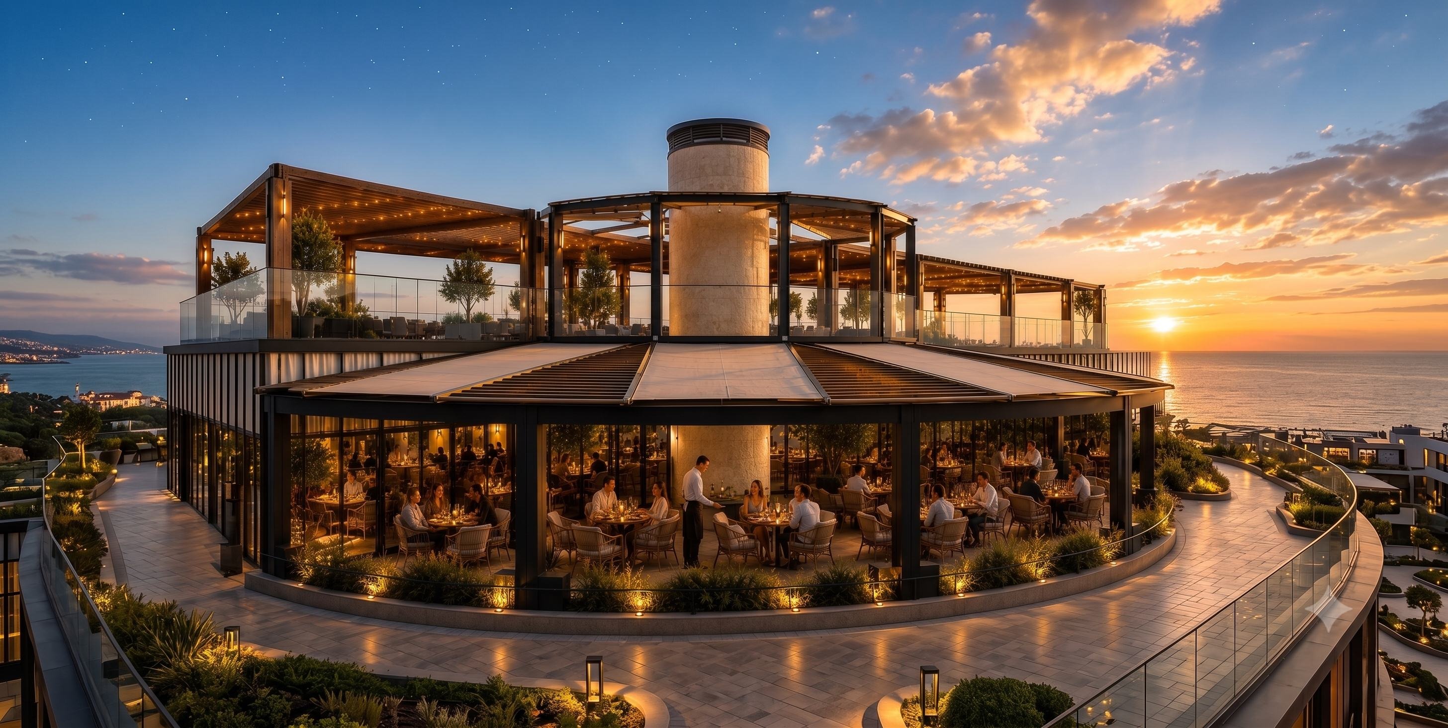 Restaurante SOLARA con pérgolas motorizadas