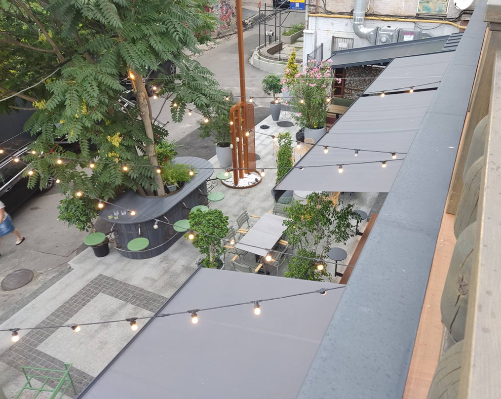 Sistema de sombreado para una terraza