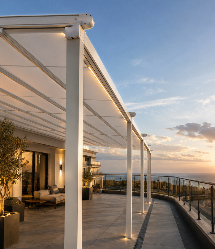 Pérgola junto al mar