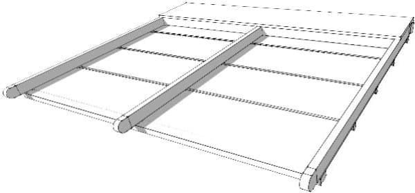 Esquema de pérgola tipo A-2