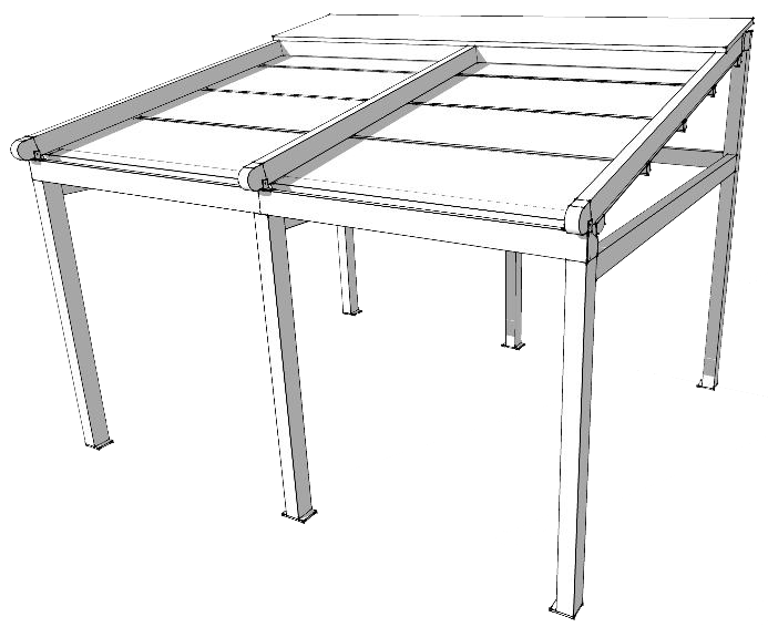 Esquema de pérgola tipo HQ-2