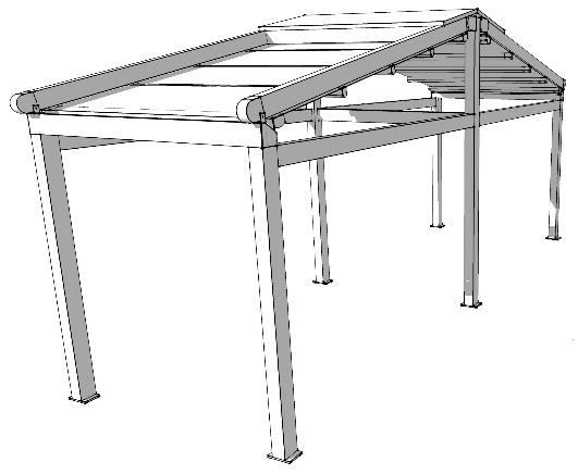 Esquema de pérgola tipo WQ-1