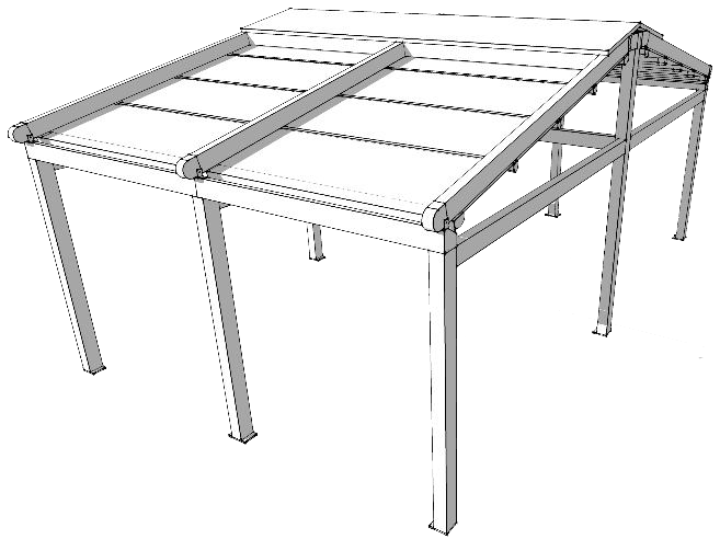 Esquema de pérgola tipo WQ-2