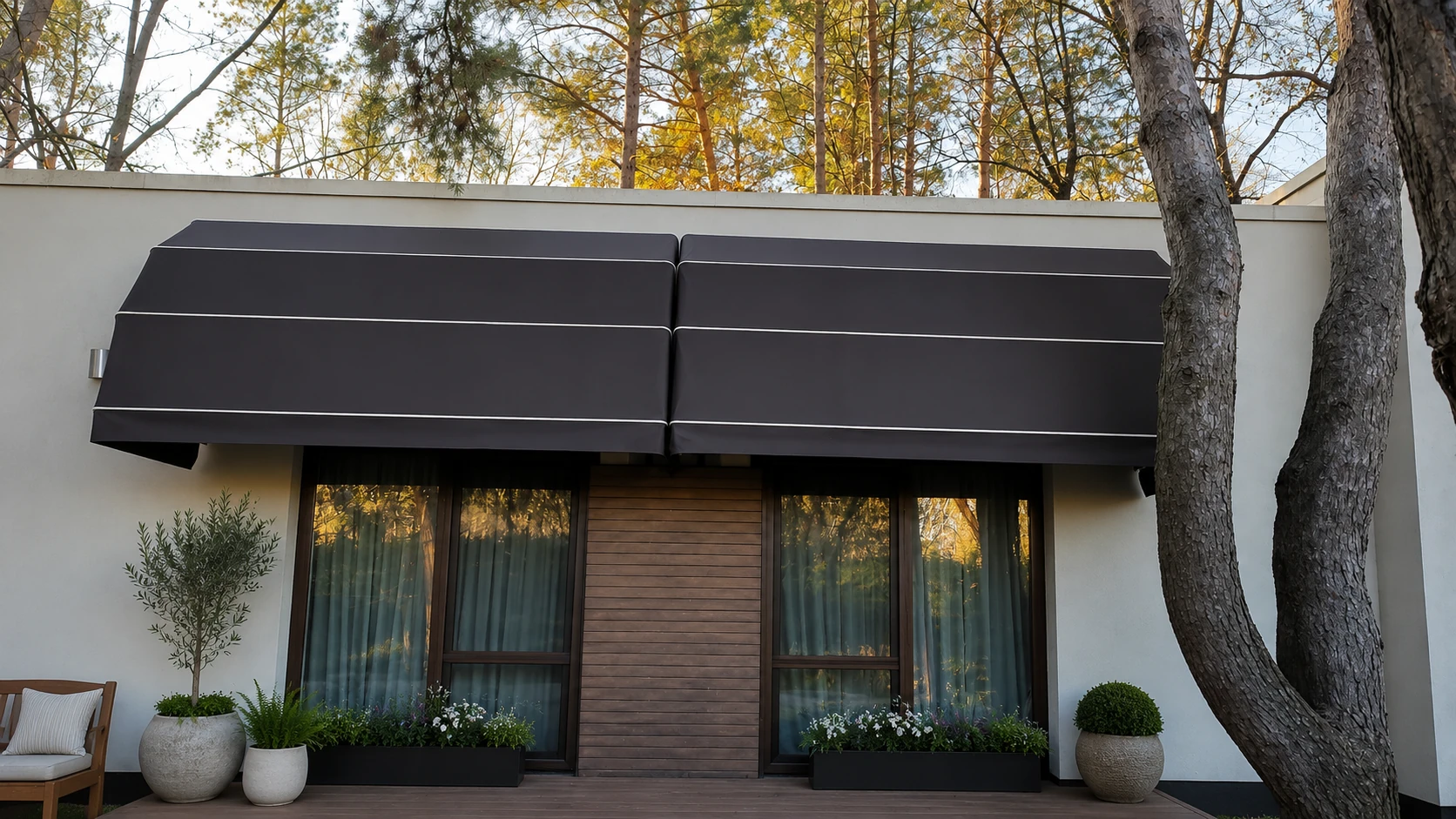 Toldo capota recto gris