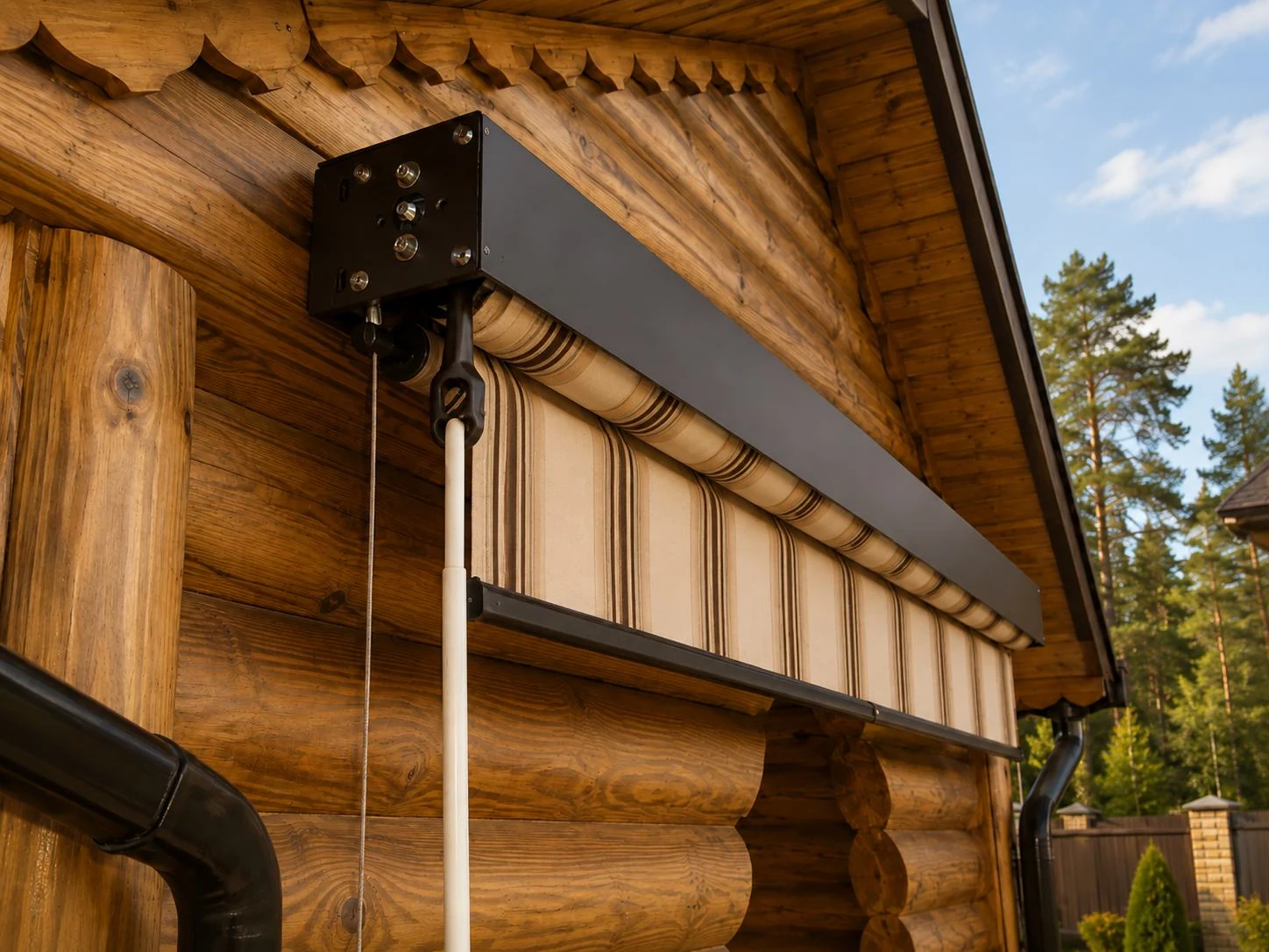Detalle de Reflexol en vivienda de madera