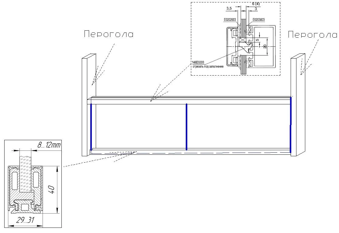Plano técnico de cerramiento ZIP